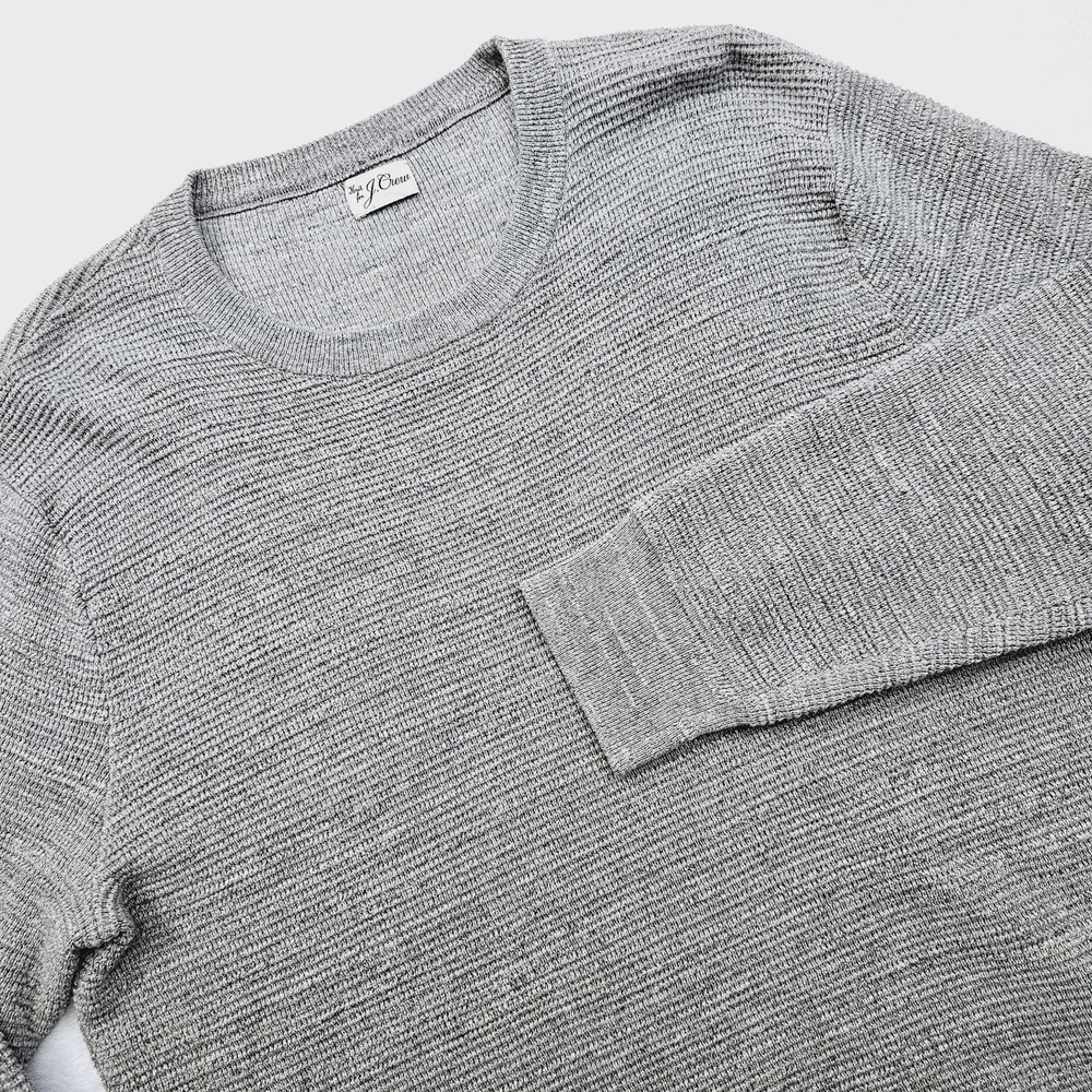 Knit for J.Crew Mens XL Gray Coastal Fisherman Style Cozy Crewneck Sweater‎